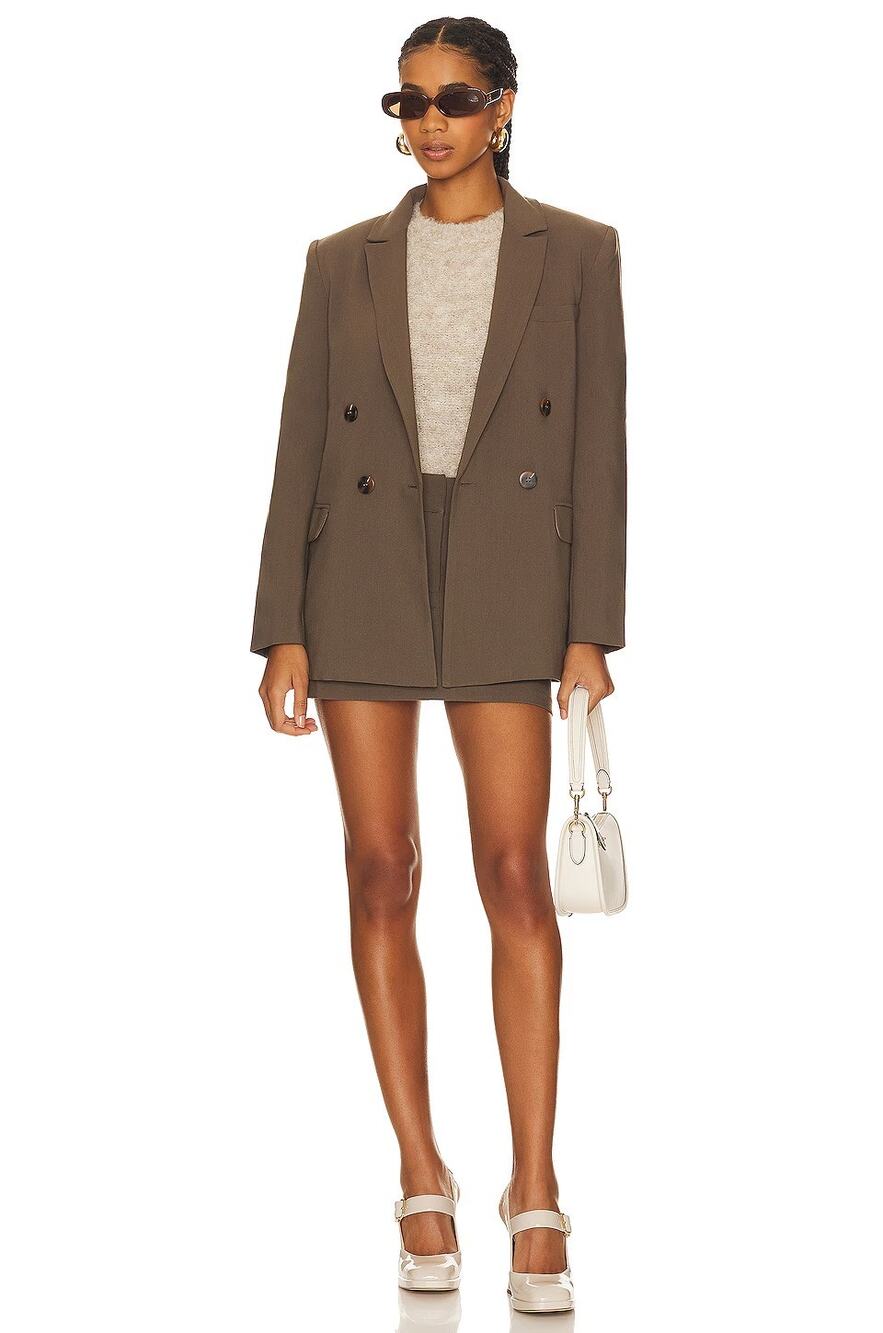 ASTR the Label Milani Blazer Jacket Double Breasted Career Office Preppy Fall S